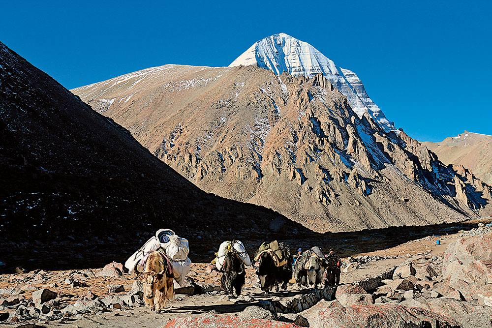 Mount Kailash is considered holy by Hindus, Jains, Buddhists and the Bon people.
