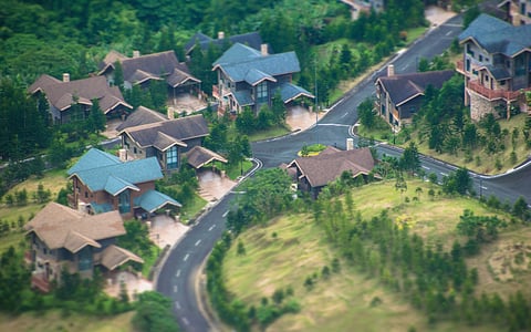 Aerial view of the town Tagaytay