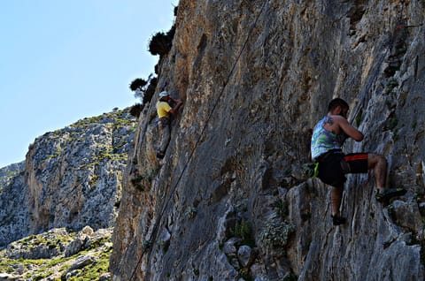 Climbing the cliffs of Kalymnos
