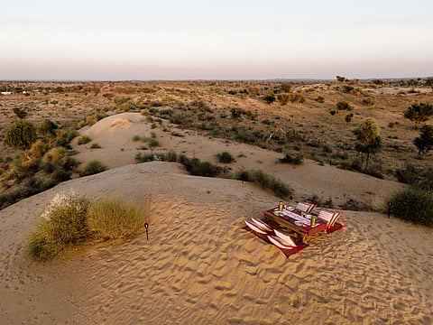 Kaner Retreat, stands majestically amidst the golden sands of Hapusar