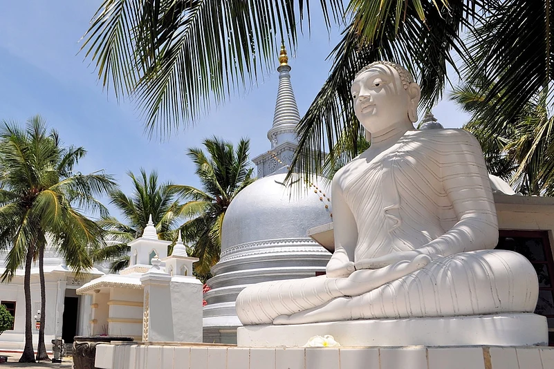 Buddhist stupa on Nainativu island