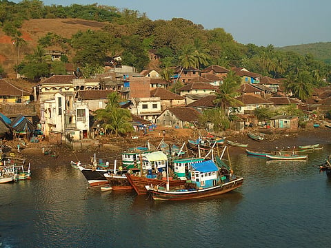 Ganapatipule beach is a serene backdrop in the crowded temple town