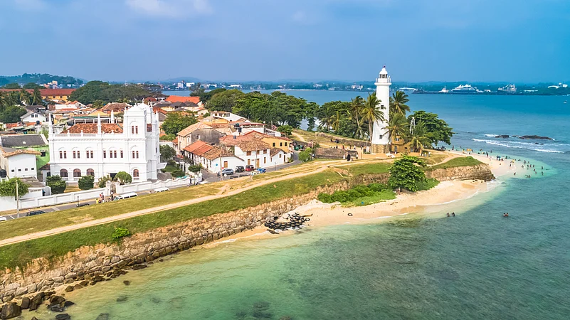 An aerial view of Galle city