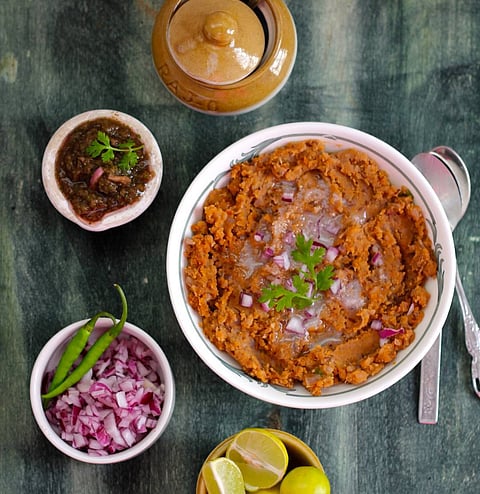 The dish has an interesting texture