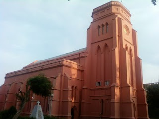 The dusky-pink Gossner Evangelical Lutheran Church in Ranchi was built in 1870