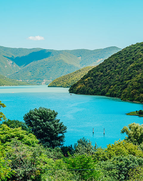 The mountainous terrain of Tbilisi