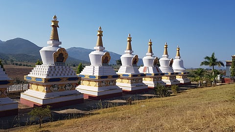 Dhondenling monastery on a bright day