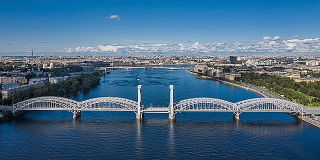 The Finland Railway Bridge on the Neva river