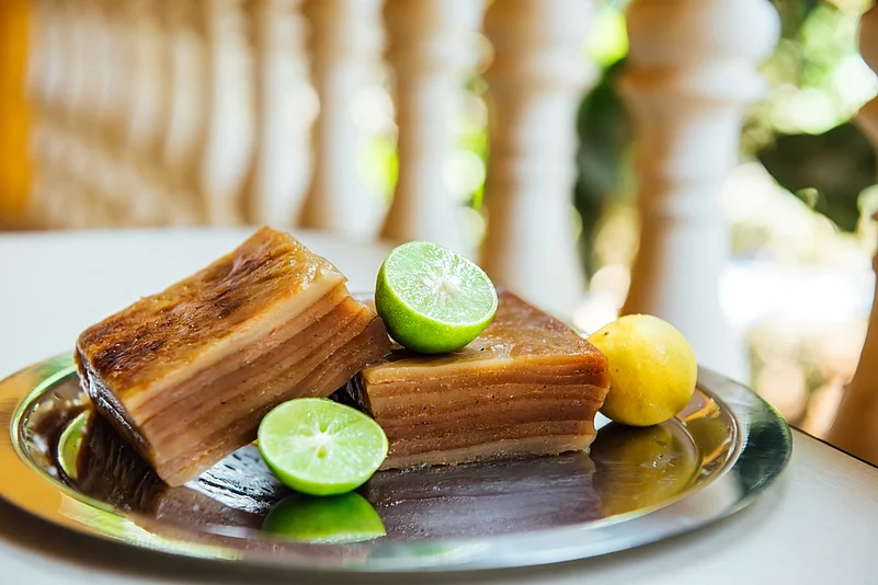 Bebinca, a traditional Goan dessert