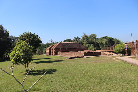 The ruins of a Buddhist temple in Boxanagar