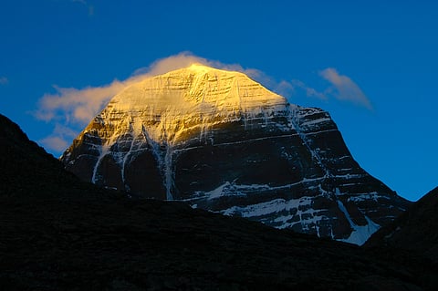 Sunrise on the north face of Mt Kailash