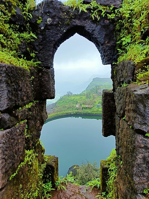 A view of the lake from Raigad Fort 