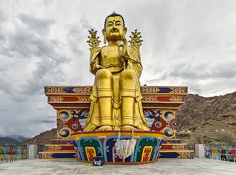 Mitreya Buddha in the monastery of Likir (Likir Gompa) - Tibet, Leh district, Ladakh