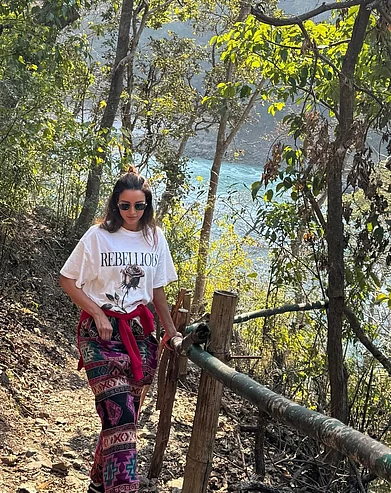 tripti_dimri/instagram : Tripti Dimri, an avid traveller, was recently spotted in Rishikesh, Uttarakhand