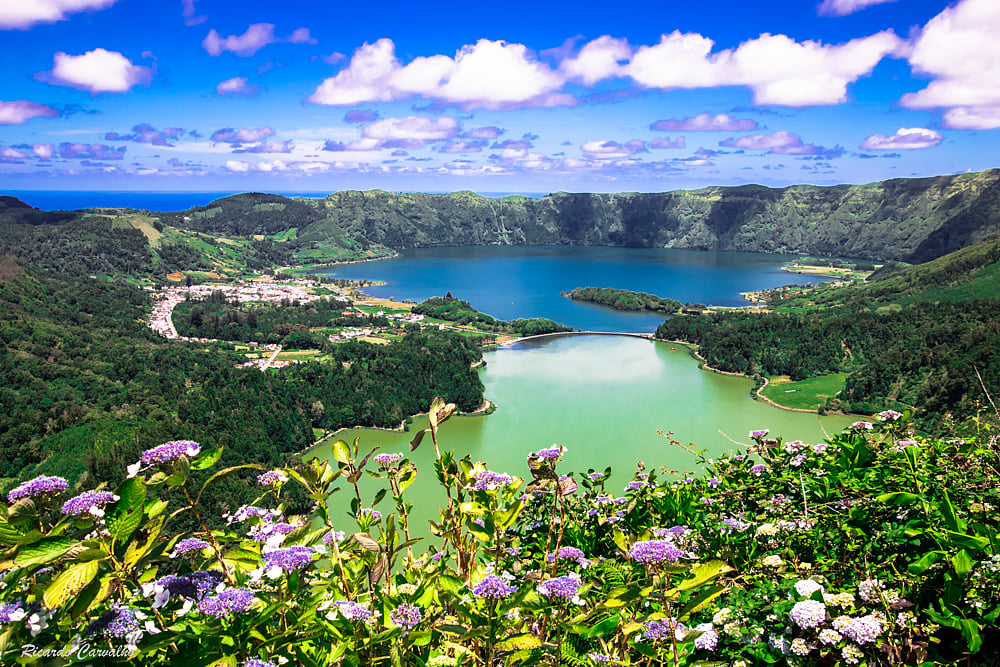The Lagoa das Sete Cidades in the Azores
