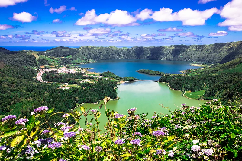 The Lagoa das Sete Cidades in the Azores