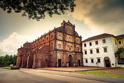The ancient Basilica of Bom Jesus church in Goa