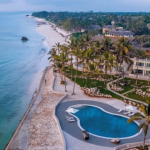 This hotel is located on Watamu Beach, with a view of the ocean and the marine park