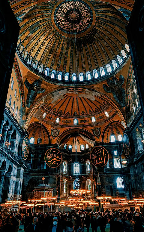 The interior features tesserae mosaics that date back to the Byzantine and late Ottoman periods