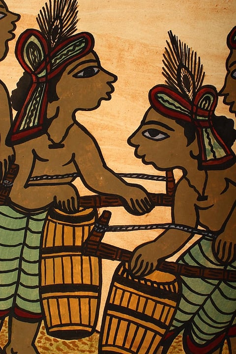 A detail from a Piatkar Scroll Painting