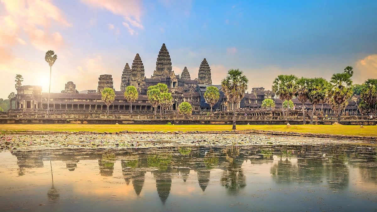 The front view of Angkor Wat