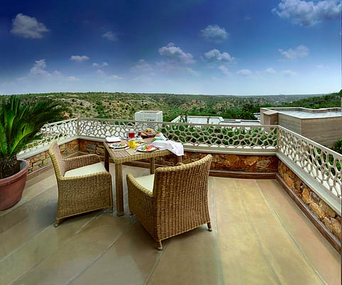 Terrace at Lalit Mangar