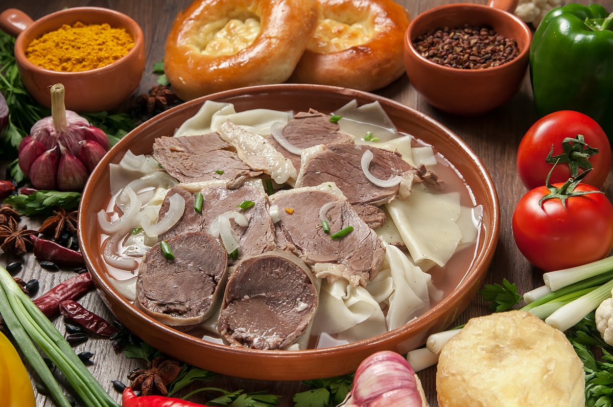 Beshbarmak is a symbol of hospitality and generosity and is often served at festive occasions