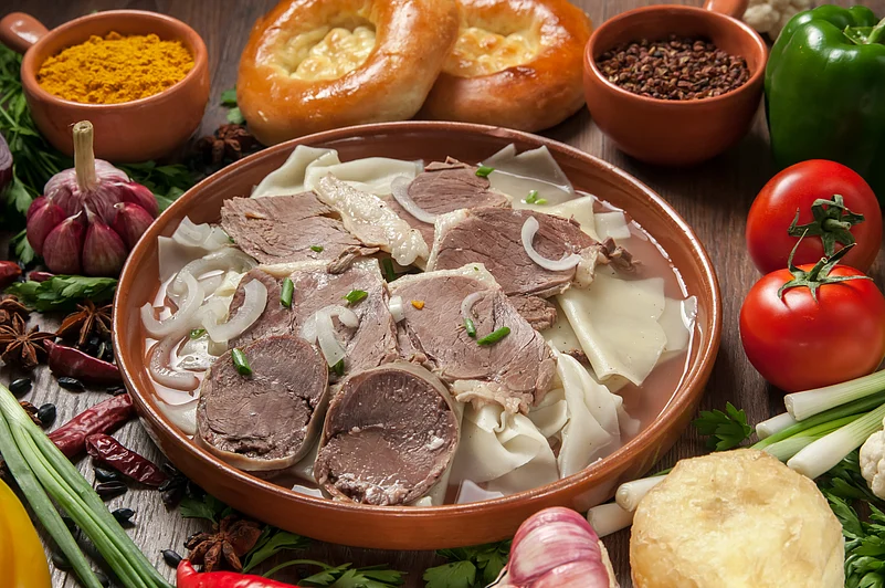 Beshbarmak is a symbol of hospitality and generosity and is often served at festive occasions