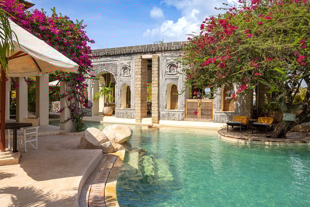 themajlisresorts/Official website : The Majlis Resort is a boutique hotel that is located on the Manda Island of Lamu, displaying a blend of Swahili and Italian architecture and design