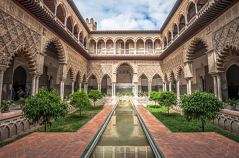 Patio in Royal Alcazars of Seville