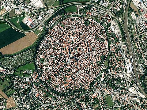 Aerial view of Nördlingen