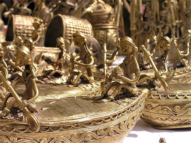 Dhokra handicrafts in Mayurbhanj district, Odisha