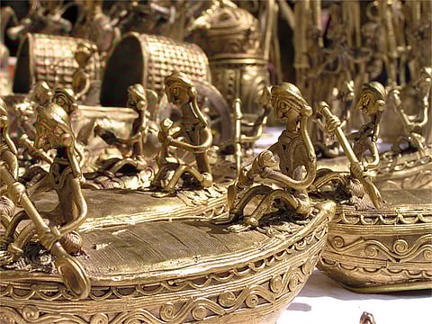Dhokra handicrafts in Mayurbhanj district, Odisha