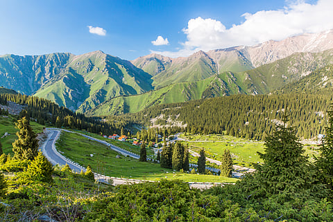Tien Shan Mountains in Almaty, Kazakhstan