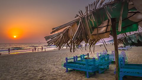 Sunset at Calangute beach