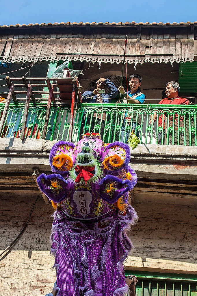 At the Chinese New Year celebrations in Kolkata