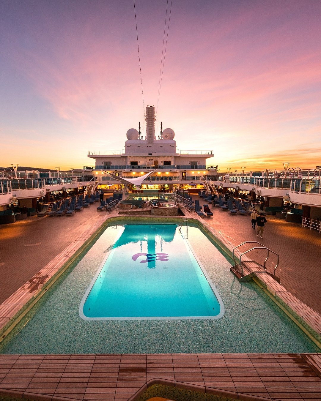Onboard a Princess ship at the top deck