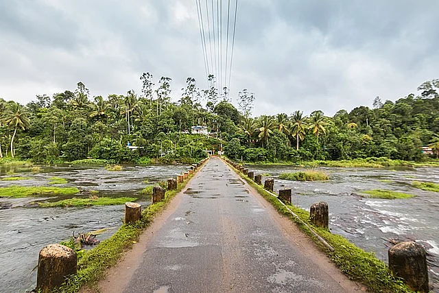 A bridge on the Periyar river near Gavi