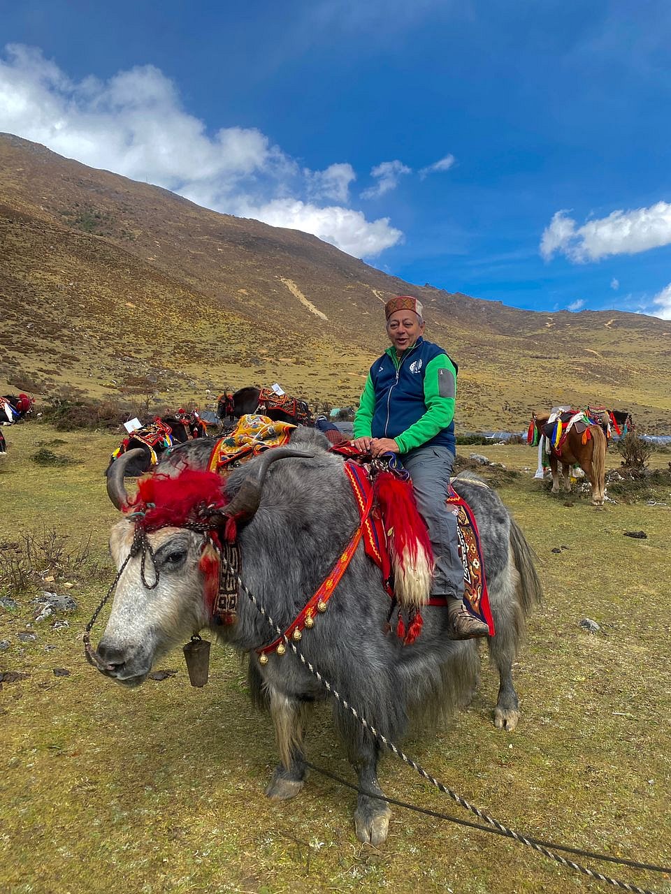 Ranjan Pal : Senior travel writer Ranjan Pal in Laya, Bhutan