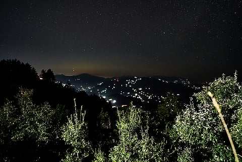 Starry twilight in Mukteshwar, Uttarakhand