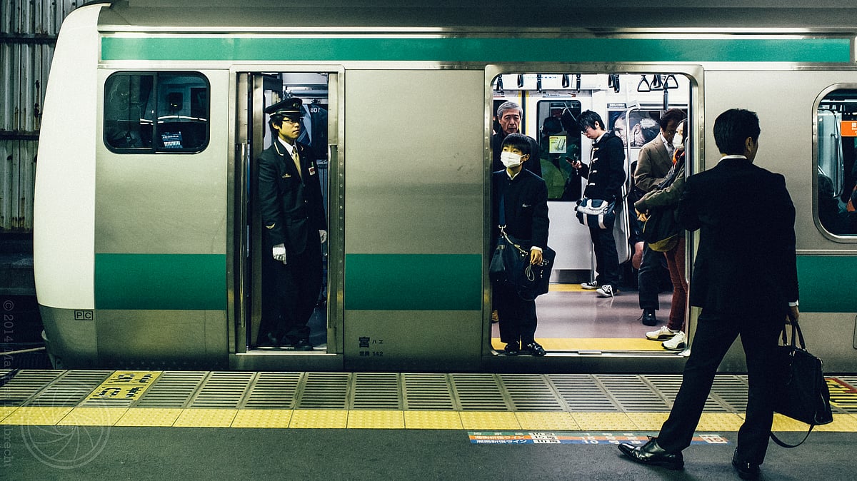 Commuters in Tokyo