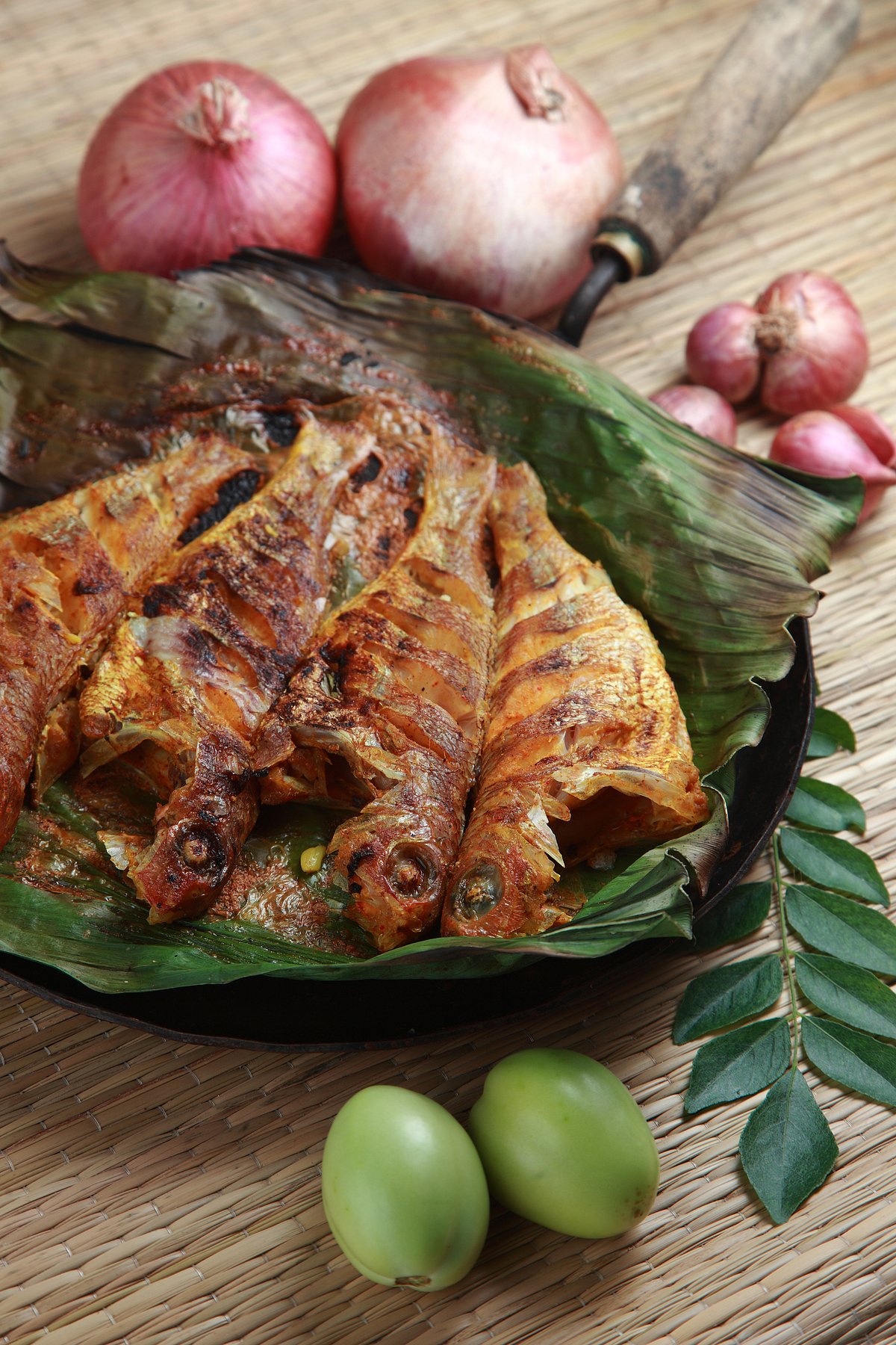 Traditional Kerala fish fry