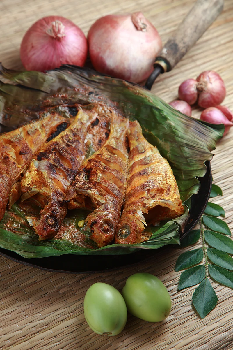 Traditional Kerala fish fry