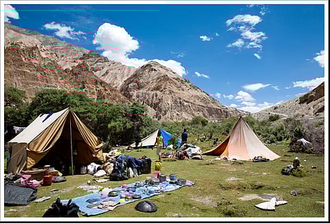 A campsite in Ladakh