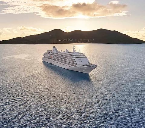 Silver Whisper, one of the world cruise ships by the line