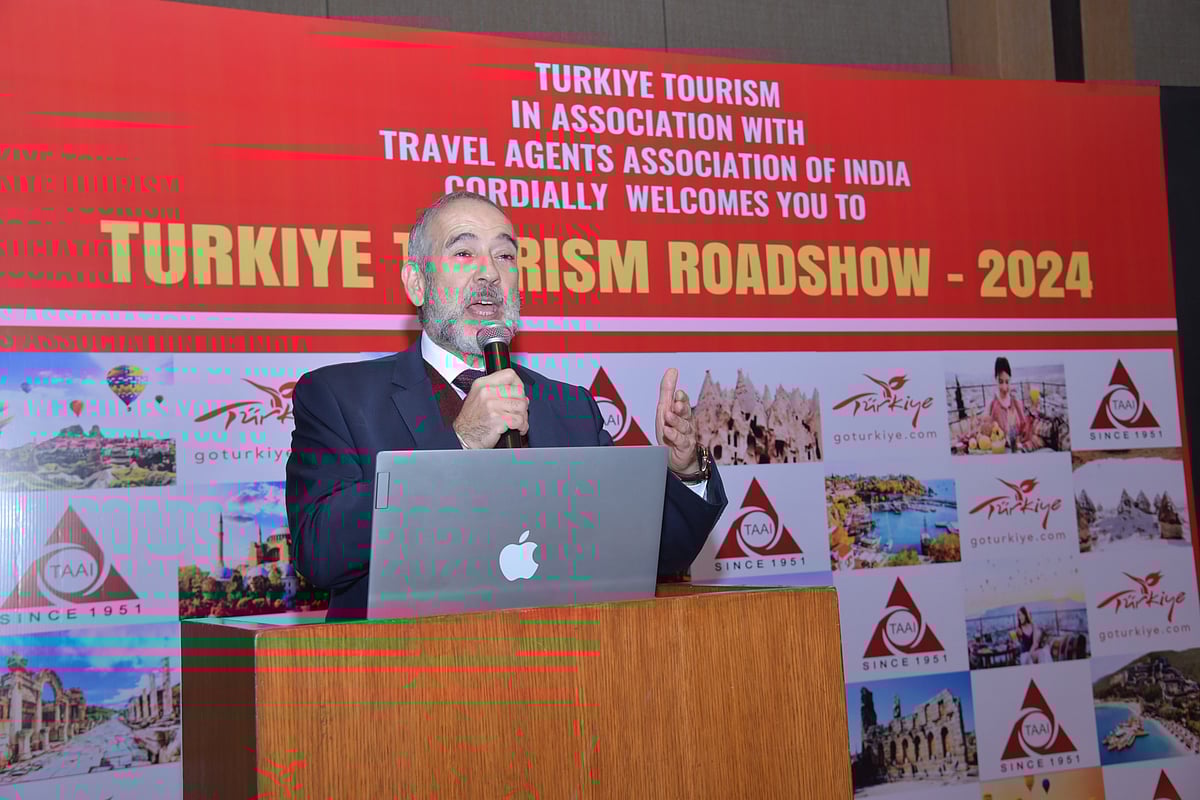 H.E. Mr. Firat Sunel, Turkiyes Ambassador to India addressing the gathering at the Roadshow