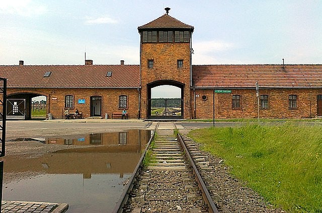 The gatehouse of Auschwitz II