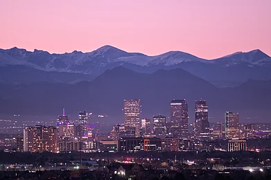 Flickr: Jeffery Hudson : The Denver skyline with the Rocky Mountains in the background