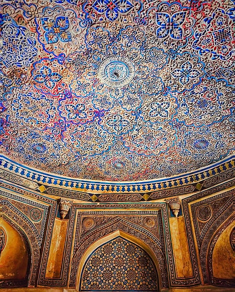 The fresco inside the tomb