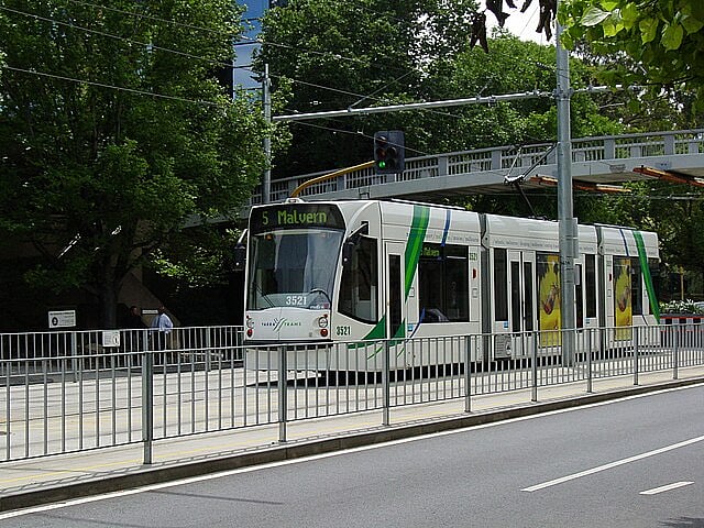 A tram in Melbourne, Australia